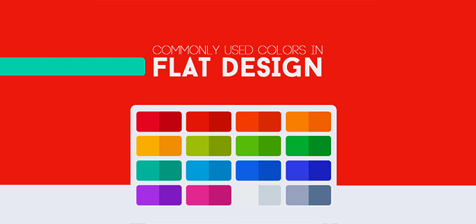 رنگ های مورد استفاده در flat design